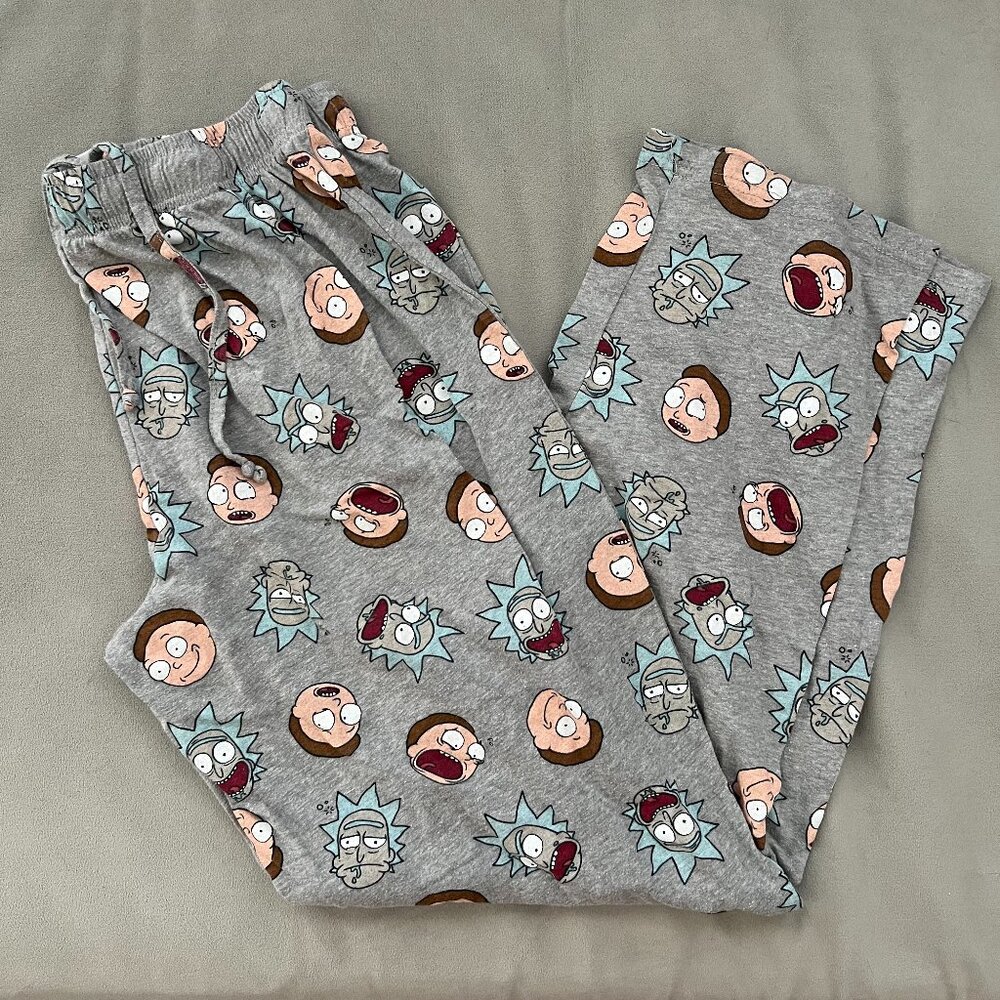 Rick & Morty Gray Lounge/Pajama Pants Adult Swim (medium)